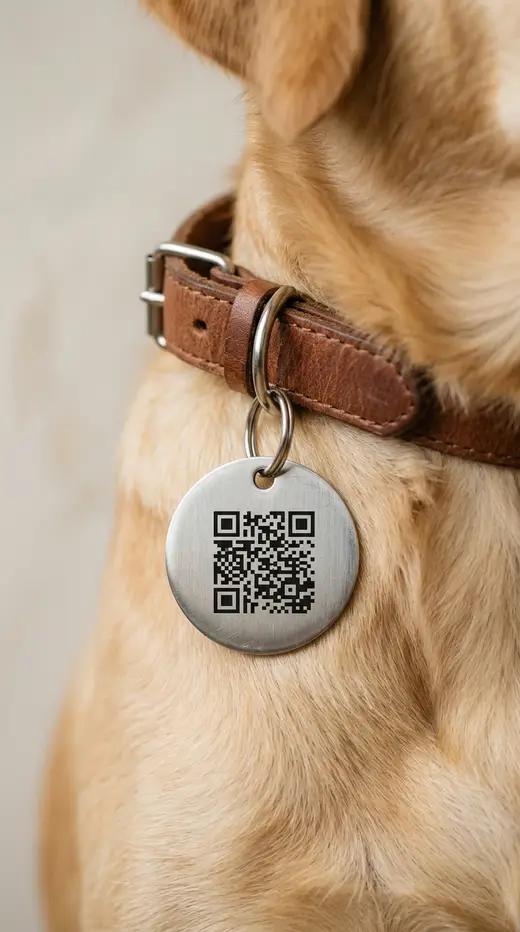 Tag Achei Seu Pet presa na coleira